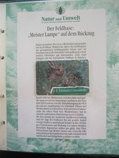 Der Feldhase O 904 Telefonkarte + Seite + Folie Deutsche Umwelthilfe