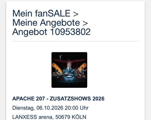 Apache 207 zusatzshows - apache, 2026