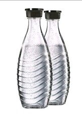 2x Glasflaschen Glaskaraffen für Sodastream -  Crystal Penguin -  0,615 Liter