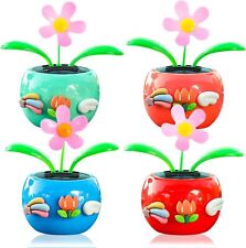 Chingde Auto wackelfigur wackelblume solar 4 Stücke wackelblume, Shaking Kopf
