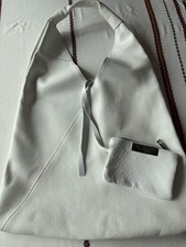 Weiße Ledertasche Made In