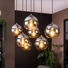 Hängeleuchte Allessandra Hängelampe Deckenlampe Lampe Glasschirme siebenflam245