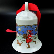 Hutschenreuther Porzellan Glocke Weihnachtsglocke 1990 Flußland Christmas Bell