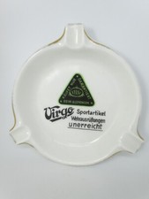Reklame Aschenbecher VIRGO Wehrausrüstung Krister Porzellan Schlesien Militaria