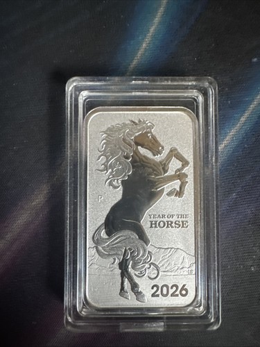 Lunar horse silberbarren - horse, 1oz