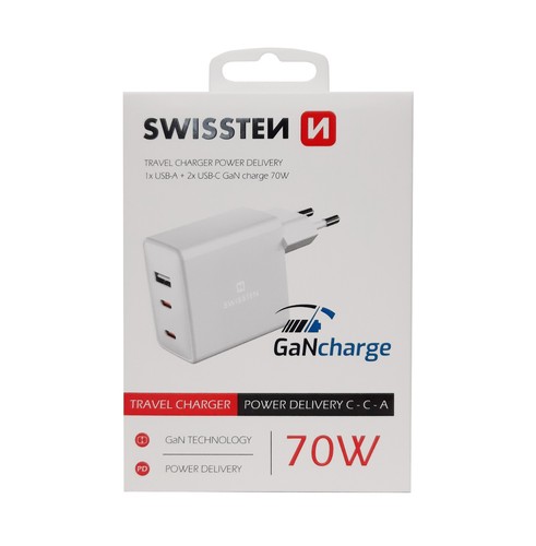 Swissten gan travel charger - gan,