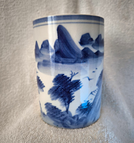 Blau weiße porzellanvase - blau-weiße,