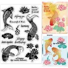 Stempel Set Clear Stamp Koi