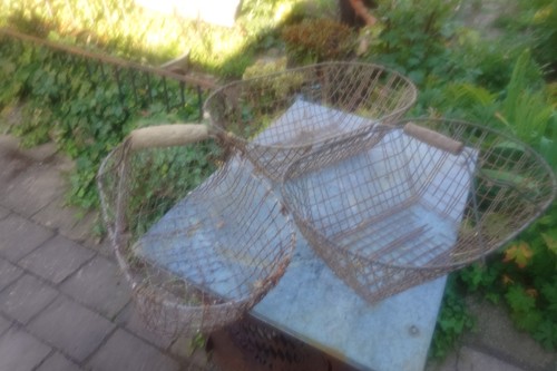 Alte erntekorb metall - 3,