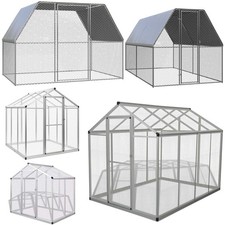 XXL Hühnerstall Außenvoliere Alu Hühnerkäfig Voliere Vogelkäfig Hunde Vogelhaus