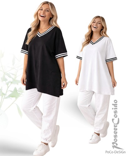 Lagenlook oversize neck - oversize, v-neck