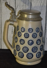 Bierkrug, 1.Liter, Zinndeckel