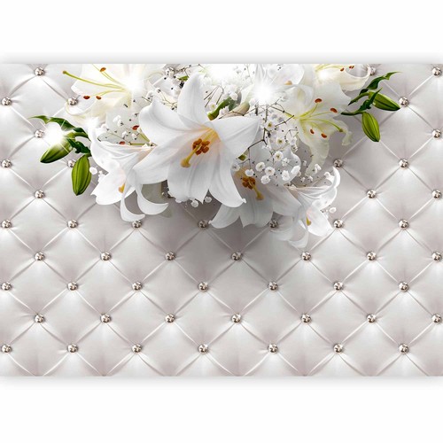Lederoptik diamant blumen - lederoptik,