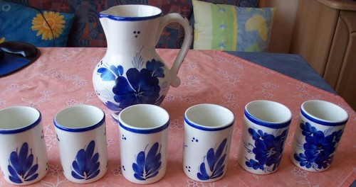 Saft krug keramik mit 6 - krug,