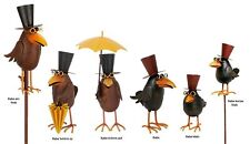 Metall Figur Rabe mit Schirm