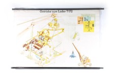 Lehrtafel Wandkarte Rollkarte Karte Getriebe zum Lader T172
