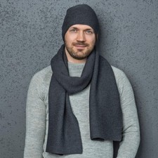 Grauer Herren 100 Merinowolle