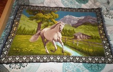 Vintage Wandteppich Pferd