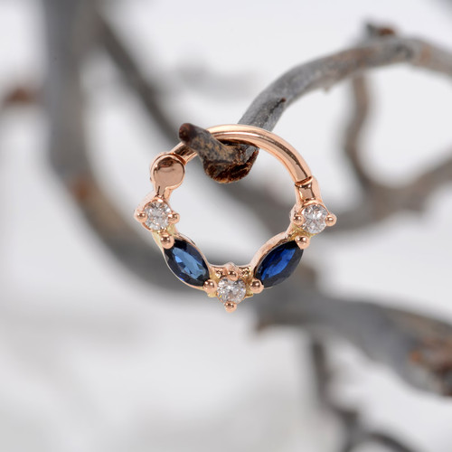 Saphir und diamant septum - saphir-,