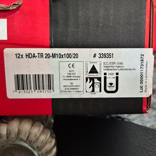 Hilti hda m10x100 20 - hda-tr, 20-m10x100/20