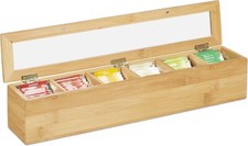 Teebox Teekiste Teebeutel-Organizer Tee-Aufbewahrungsbox Teespender 6 Fächer