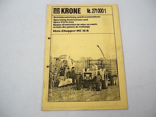 Krone mc16b mais chopper - krone,