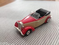 Modellauto 1:64 GRELL Oltimer Cabriolet Vitrinen Modell mit Gummibereifung