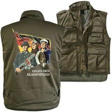 Männer Ranger Weste Wandern DDR Gegen den Klassenfeind NVA ostdeutschland Fahne 