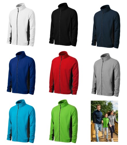 Kontrast fleece jacke - jacke, herren