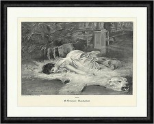 Gescheitert A. Schwarz Tod Bärenfell Läufer Stuhl Liebe Tier  Faksimile_A 2333