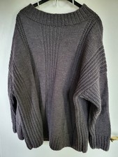 handgestrickter Pullover  unisex vermutlich Gr XL dunkelgrau