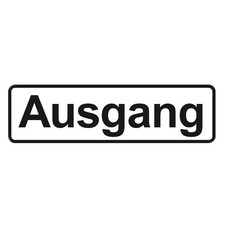 Hinweisschild - Ausgang 200 x 60 mm Aufkleber 