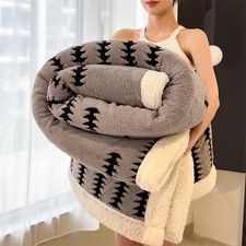 Dicke Fleece-Decke Kuscheldecke Doppellagig Winterwolldecke für Sofa und Bett