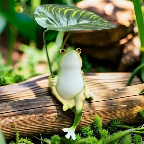 Harz frosch garten deko figur - harz,