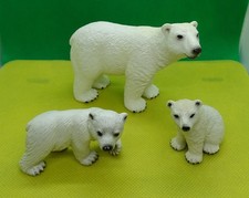 Schleich Eisbärin mit 2 Jungtiere 14659, 14660, 14358 Raubtier
