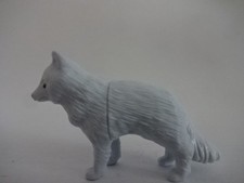 Spiel & Sammelfigur / Antarktis Tiere " Stehender Polarfuchs - ca 50 mm lang