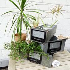 Retro - Vintage - Shabby Chic: Metallbox, Metallkiste, Sortier-, Lagerbox, klein