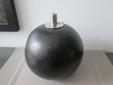 XL Öllampe Kugel Landhaus Kugellampe Outdoor Laterne Terrasse Fackel  schwarz