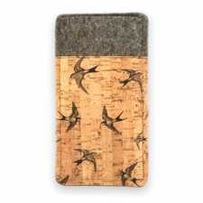 Handytasche aus Filz und Kork