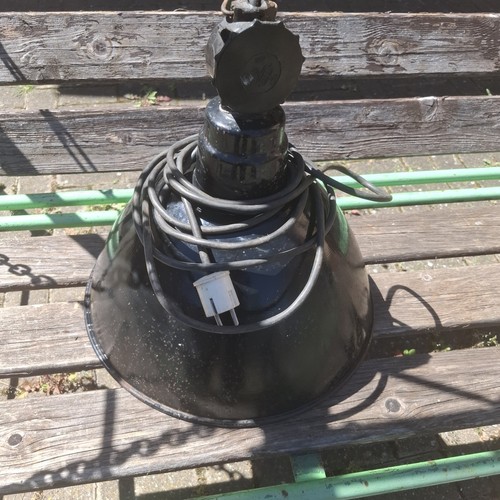 Emaille lampe antik d 40 - emaille,