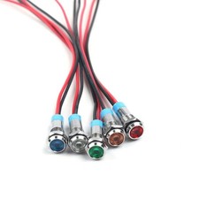 10Pcs 6mm 230V AC LED Metall