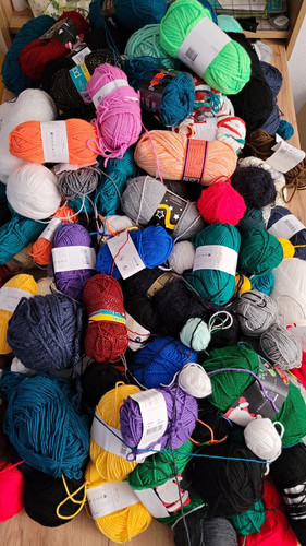 5kg acryl garn mix - garn,