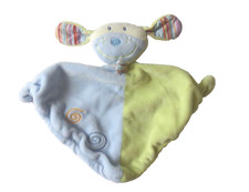 WIE NEU * BABY-CLUB C&A HUND DOG blau grün Schmusetuch Schnuffeltuch Kuscheltuch