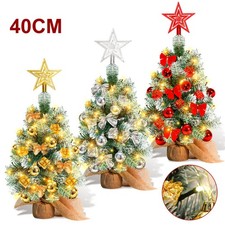 Mini Weihnachtsbaum beleuchtet Kunsttanne Tannenbaum Deko 40cm Künstlich DIY
