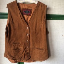 Leder-Weste, Damen  Gr. 42