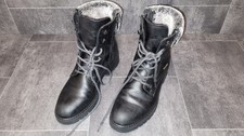 Landrover super warme Damen Fell Schnürstiefelette Winterstiefel Gr.40 schwarz