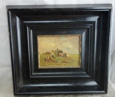 altes Ölbild Gemälde Bauern