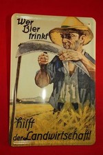 Blechschild Wer Bier trinkt