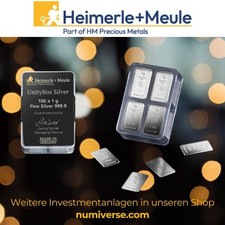 Heimerle + Meule 100 x 1g Silberbarren UnityBox