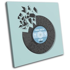 Frank Sinatra My Way Record Lyric Song Vinyl Canvas Wall Art Picture Print